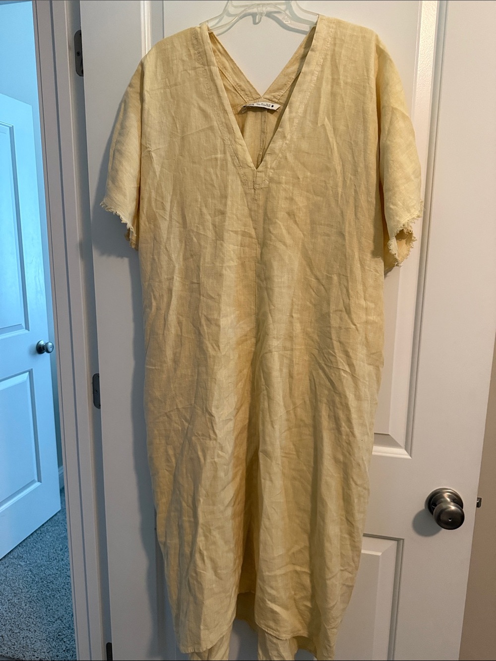 Zara Pale Yellow Maxi Dress